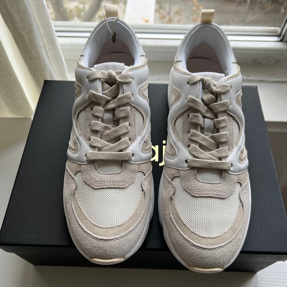 MAJE Off white mesh and Leather Trainers sneakers size 41 - Picture 2 of 6